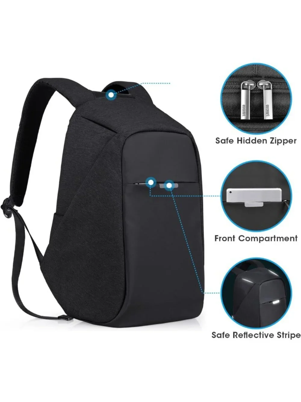 Anti-Theft Laptop Backpack 15.6